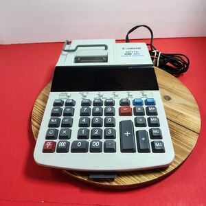 Canon MP27D Desktop Printing Calculator 12 Digit 2 Color Ribbon Clock Calendar